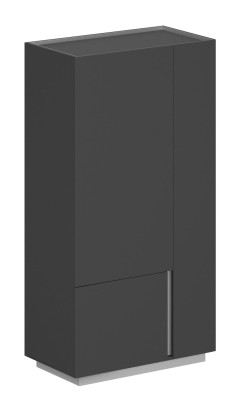  Шкаф 950x550x1520, левый / OL-20-15.OS.OS.OS.L /  корпус: оникс серый, фасады: оникс серый