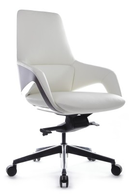 Кресло для персонала Riva Design Chair Aura-M FK005-В белая кожа