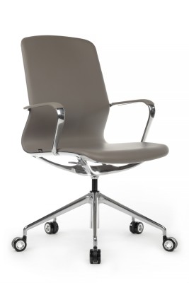 Кресло для персонала Riva Design Bond FK007-B11-P серая экокожа